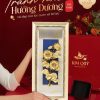 Tranh hướng dương dát vàng